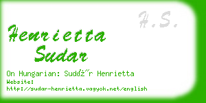 henrietta sudar business card